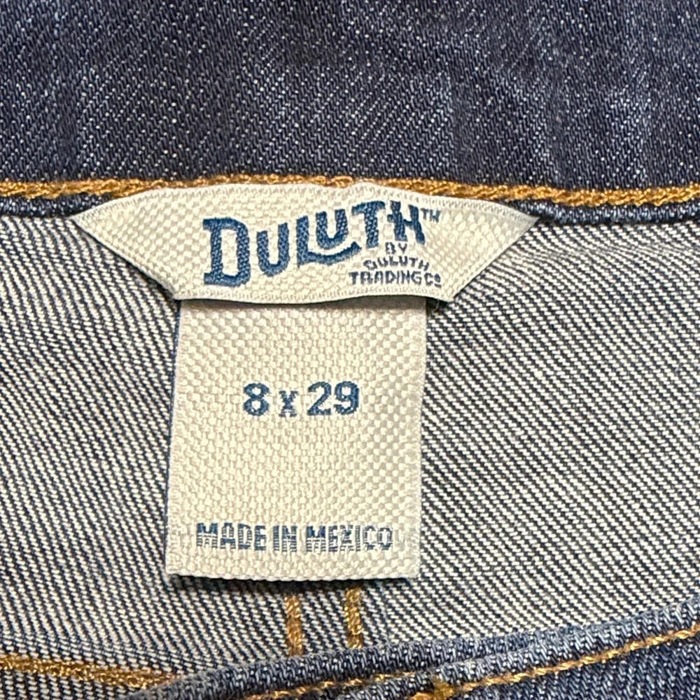 Duluth trading co dark wash bootcut flare denim jeans size 8/29 - Picture 5 of 6